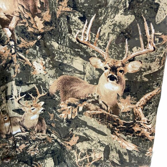 Camo Deer Tree Button Up Shirt North River Outfitters Vintage Men's size Medium - Picture 4 of 14